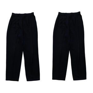 St. John Collection By Marie Gray Culottes Crop Pants SZ 8 Black Knit